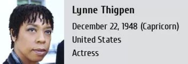 Lynne Thigpen Height